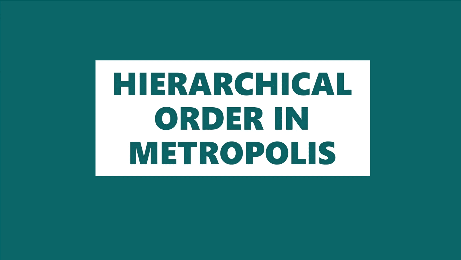 <p>HIERARCHICAL ORDER</p>